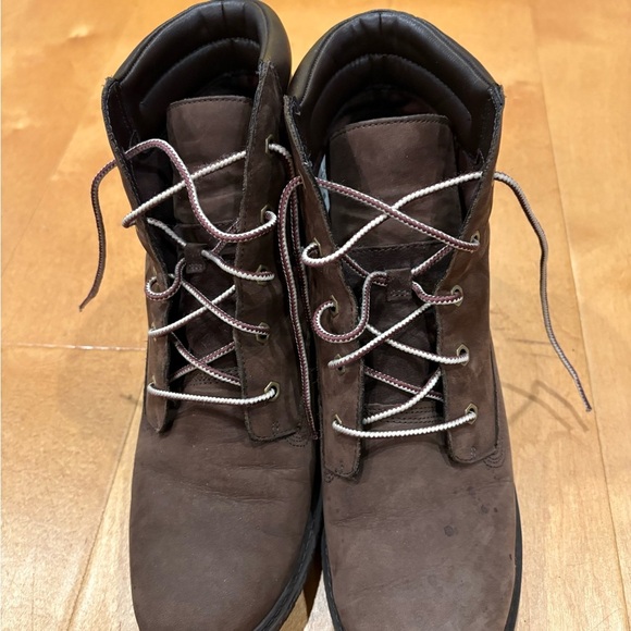 Timberland Amston wedge ankle boots booties brown leather sz 11 - Picture 2 of 7